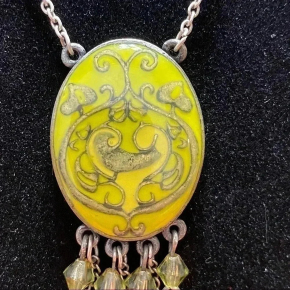 Artisan boho adjustable double strand statement necklace - Picture 2 of 3